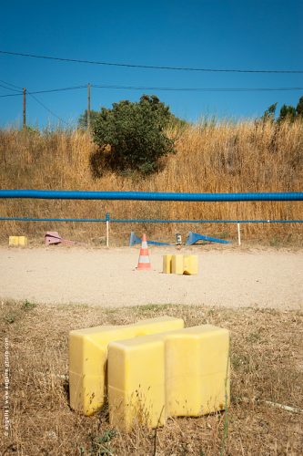 photo © angelle carrière cheval plot couleur bleu sud géométrique cone soleil