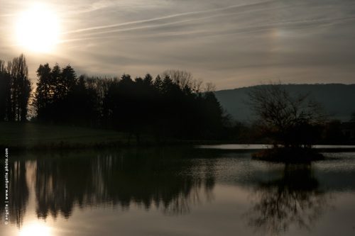 photo © angelle etang balade soir crépuscule arc en ciel hivers reflets serein campagne nivernais bourgogne